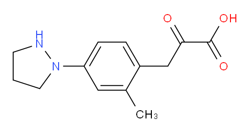3-(2-methyl-4-(pyrazolidin-1-yl)phenyl)-2-oxopropanoic acid