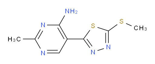 2-methyl-5-(5-(methylthio)-1,3,4-thiadiazol-2-yl)pyrimidin-4-amine