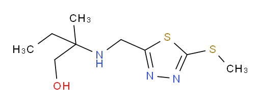 2-methyl-2-(((5-(methylthio)-1,3,4-thiadiazol-2-yl)methyl)amino)butan-1-ol