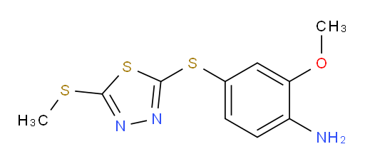 2-methoxy-4-((5-(methylthio)-1,3,4-thiadiazol-2-yl)thio)aniline