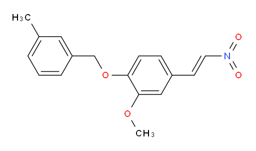 (E)-2-methoxy-1-((3-methylbenzyl)oxy)-4-(2-nitrovinyl)benzene