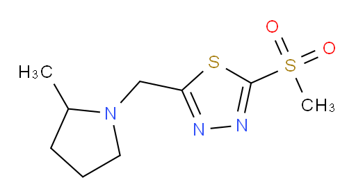 2-((2-methylpyrrolidin-1-yl)methyl)-5-(methylsulfonyl)-1,3,4-thiadiazole