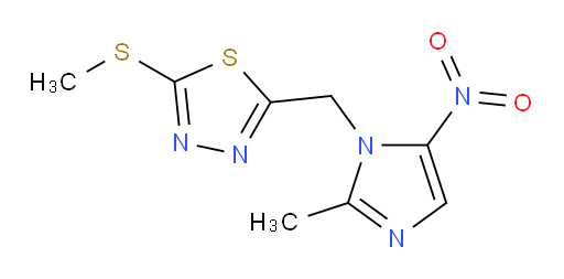 2-((2-methyl-5-nitro-1H-imidazol-1-yl)methyl)-5-(methylthio)-1,3,4-thiadiazole