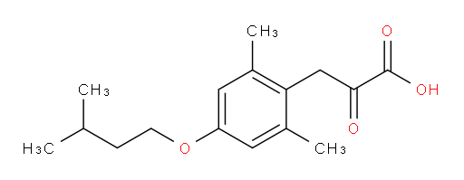 3-(4-(isopentyloxy)-2,6-dimethylphenyl)-2-oxopropanoic acid