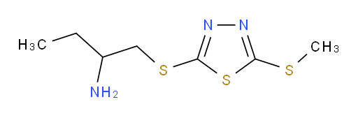 1-((5-(methylthio)-1,3,4-thiadiazol-2-yl)thio)butan-2-amine