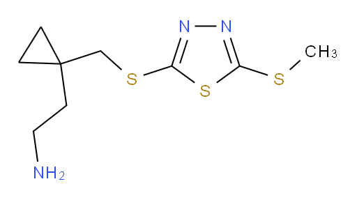 2-(1-(((5-(methylthio)-1,3,4-thiadiazol-2-yl)thio)methyl)cyclopropyl)ethanamine