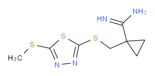 1-(((5-(methylthio)-1,3,4-thiadiazol-2-yl)thio)methyl)cyclopropanecarboximidamide