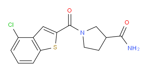 1-(4-chlorobenzo[b]thiophene-2-carbonyl)pyrrolidine-3-carboxamide