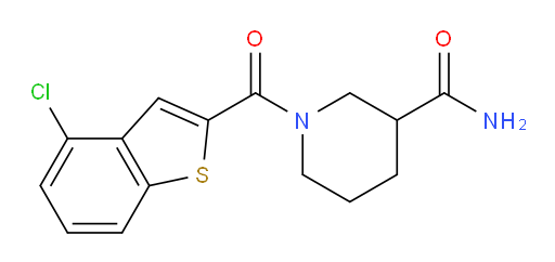 1-(4-chlorobenzo[b]thiophene-2-carbonyl)piperidine-3-carboxamide