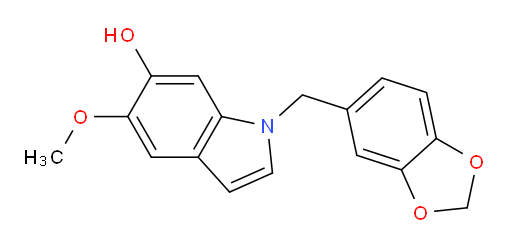 1-(benzo[d][1,3]dioxol-5-ylmethyl)-5-methoxy-1H-indol-6-ol