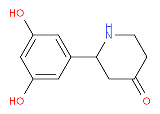 2-(3,5-dihydroxyphenyl)piperidin-4-one