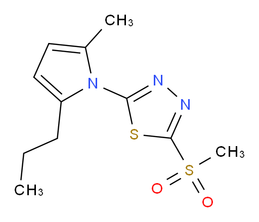 2-(2-methyl-5-propyl-1H-pyrrol-1-yl)-5-(methylsulfonyl)-1,3,4-thiadiazole