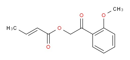 (E)-2-(2-methoxyphenyl)-2-oxoethyl but-2-enoate