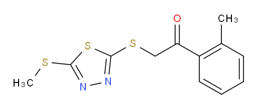 2-((5-(methylthio)-1,3,4-thiadiazol-2-yl)thio)-1-(o-tolyl)ethanone