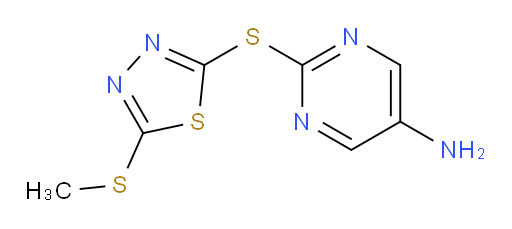 2-((5-(methylthio)-1,3,4-thiadiazol-2-yl)thio)pyrimidin-5-amine