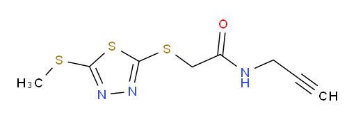 2-((5-(methylthio)-1,3,4-thiadiazol-2-yl)thio)-N-(prop-2-yn-1-yl)acetamide