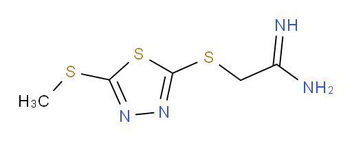 2-((5-(methylthio)-1,3,4-thiadiazol-2-yl)thio)acetimidamide