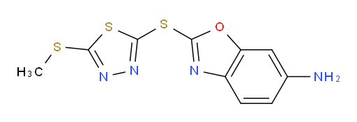 2-((5-(methylthio)-1,3,4-thiadiazol-2-yl)thio)benzo[d]oxazol-6-amine