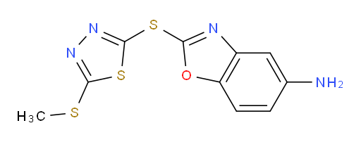 2-((5-(methylthio)-1,3,4-thiadiazol-2-yl)thio)benzo[d]oxazol-5-amine