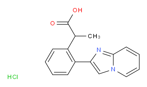 2-(2-(imidazo[1,2-a]pyridin-2-yl)phenyl)propanoic acid hydrochloride