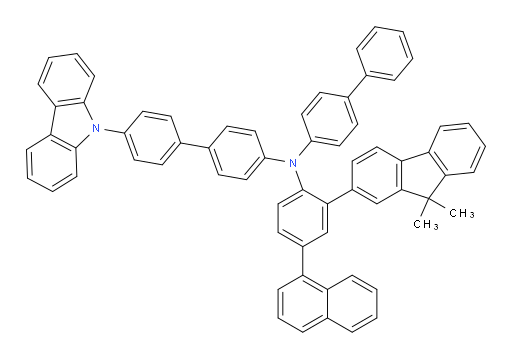 N-([1,1'-biphenyl]-4-yl)-4'-(9H-carbazol-9-yl)-N-(2-(9,9-dimethyl-9H-fluoren-2-yl)-4-(naphthalen-1-yl)phenyl)-[1,1'-biphenyl]-4-amine