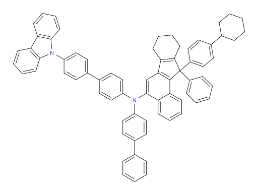 N-(4'-(9H-carbazol-9-yl)-[1,1'-biphenyl]-4-yl)-N-([1,1'-biphenyl]-4-yl)-11-(4-cyclohexylphenyl)-11-phenyl-8,9,10,11-tetrahydro-7H-benzo[a]fluoren-5-amine