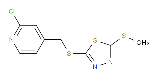 2-(((2-chloropyridin-4-yl)methyl)thio)-5-(methylthio)-1,3,4-thiadiazole