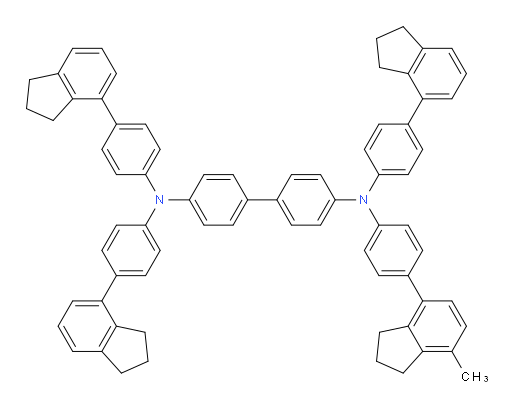 N4,N4,N4'-tris(4-(2,3-dihydro-1H-inden-4-yl)phenyl)-N4'-(4-(7-methyl-2,3-dihydro-1H-inden-4-yl)phenyl)-[1,1'-biphenyl]-4,4'-diamine