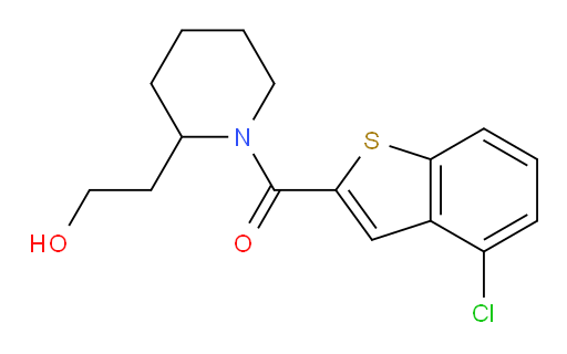 (4-chlorobenzo[b]thiophen-2-yl)(2-(2-hydroxyethyl)piperidin-1-yl)methanone