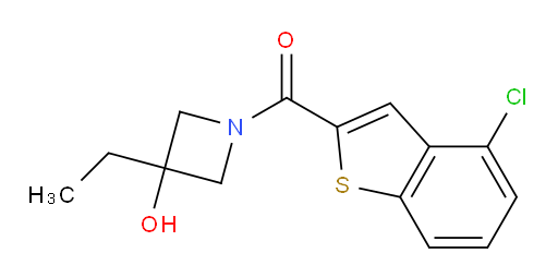 (4-chlorobenzo[b]thiophen-2-yl)(3-ethyl-3-hydroxyazetidin-1-yl)methanone