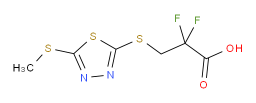 2,2-difluoro-3-((5-(methylthio)-1,3,4-thiadiazol-2-yl)thio)propanoic acid