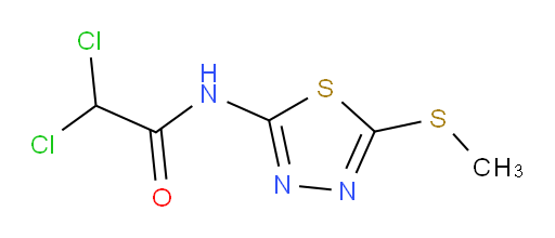 2,2-dichloro-N-(5-(methylthio)-1,3,4-thiadiazol-2-yl)acetamide