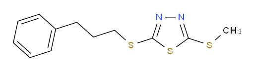 2-(methylthio)-5-((3-phenylpropyl)thio)-1,3,4-thiadiazole