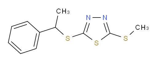 2-(methylthio)-5-((1-phenylethyl)thio)-1,3,4-thiadiazole