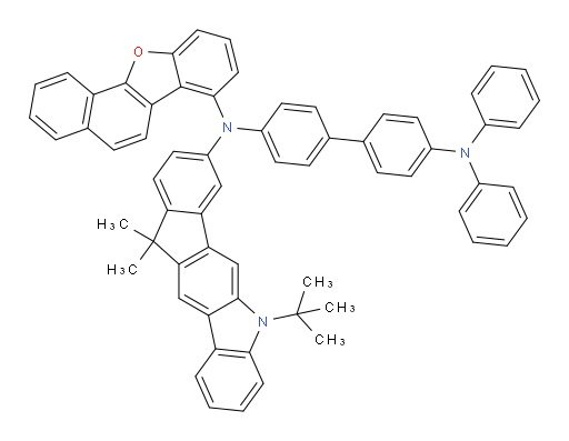 N4-(5-(tert-butyl)-11,11-dimethyl-5,11-dihydroindeno[1,2-b]carbazol-8-yl)-N4-(naphtho[1,2-b]benzofuran-7-yl)-N4',N4'-diphenyl-[1,1'-biphenyl]-4,4'-diamine