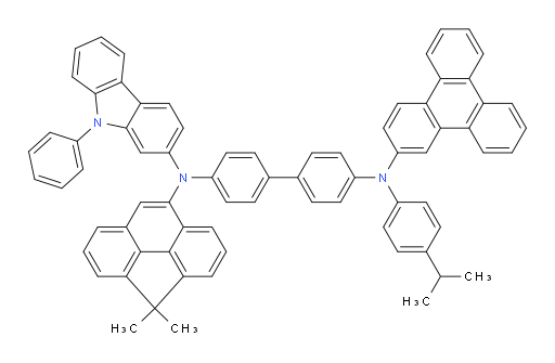 N4-(4,4-dimethyl-4H-cyclopenta[def]phenanthren-8-yl)-N4'-(4-isopropylphenyl)-N4-(9-phenyl-9H-carbazol-2-yl)-N4'-(triphenylen-2-yl)-[1,1'-biphenyl]-4,4'-diamine