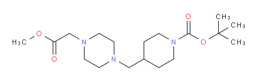 tert-butyl 4-((4-(2-methoxy-2-oxoethyl)piperazin-1-yl)methyl)piperidine-1-carboxylate