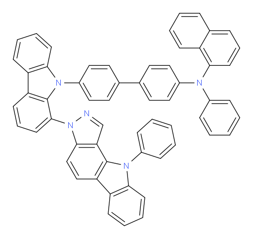 N-phenyl-N-(4'-(1-(10-phenylpyrazolo[4,3-a]carbazol-3(10H)-yl)-9H-carbazol-9-yl)-[1,1'-biphenyl]-4-yl)naphthalen-1-amine