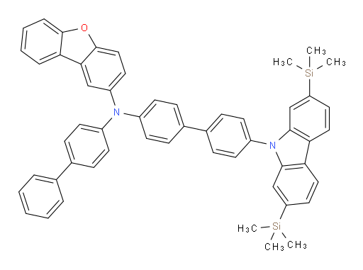 N-([1,1'-biphenyl]-4-yl)-N-(4'-(2,7-bis(trimethylsilyl)-9H-carbazol-9-yl)-[1,1'-biphenyl]-4-yl)dibenzo[b,d]furan-2-amine