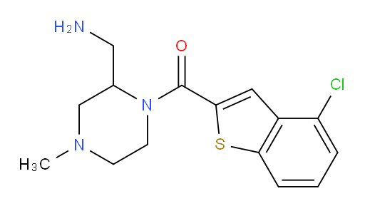 (2-(aminomethyl)-4-methylpiperazin-1-yl)(4-chlorobenzo[b]thiophen-2-yl)methanone
