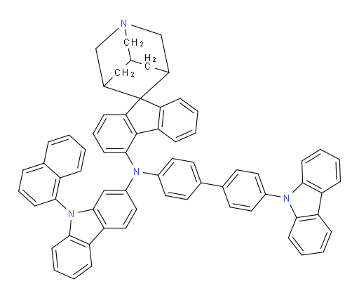 N-(4'-(9H-carbazol-9-yl)-[1,1'-biphenyl]-4-yl)-N-(9-(naphthalen-1-yl)-9H-carbazol-2-yl)-1-azaspiro[adamantane-4,9'-fluoren]-4'-amine