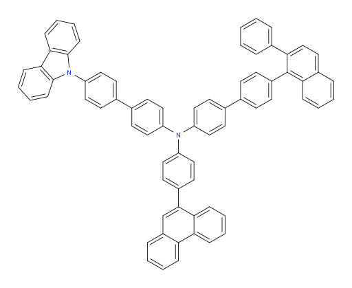 N-(4'-(9H-carbazol-9-yl)-[1,1'-biphenyl]-4-yl)-N-(4-(phenanthren-9-yl)phenyl)-4'-(2-phenylnaphthalen-1-yl)-[1,1'-biphenyl]-4-amine