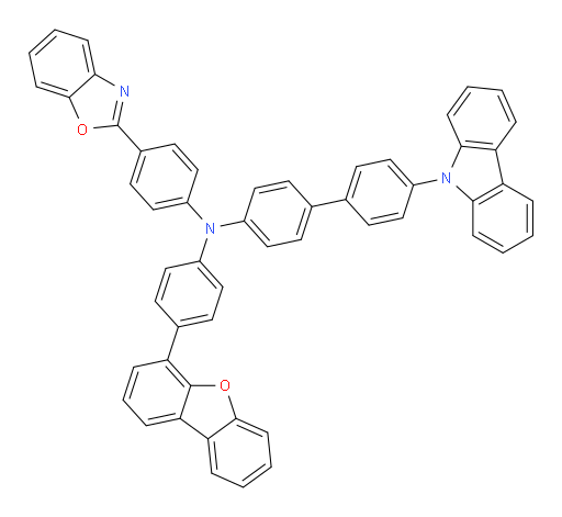 N-(4-(benzo[d]oxazol-2-yl)phenyl)-4'-(9H-carbazol-9-yl)-N-(4-(dibenzo[b,d]furan-4-yl)phenyl)-[1,1'-biphenyl]-4-amine
