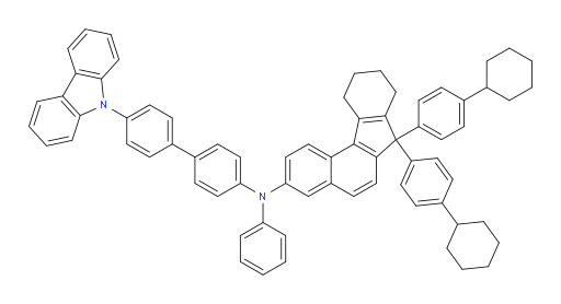 N-(4'-(9H-carbazol-9-yl)-[1,1'-biphenyl]-4-yl)-7,7-bis(4-cyclohexylphenyl)-N-phenyl-8,9,10,11-tetrahydro-7H-benzo[c]fluoren-3-amine