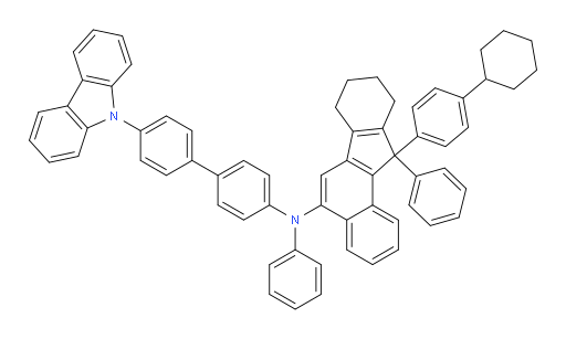N-(4'-(9H-carbazol-9-yl)-[1,1'-biphenyl]-4-yl)-11-(4-cyclohexylphenyl)-N,11-diphenyl-8,9,10,11-tetrahydro-7H-benzo[a]fluoren-5-amine