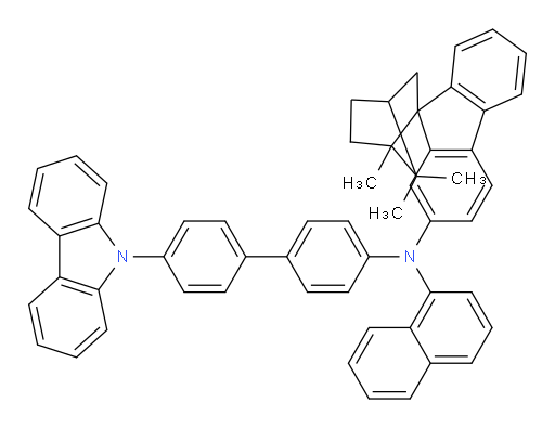 N-(4'-(9H-carbazol-9-yl)-[1,1'-biphenyl]-4-yl)-1,7,7-trimethyl-N-(naphthalen-1-yl)spiro[bicyclo[2.2.1]heptane-2,9'-fluoren]-2'-amine