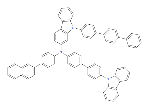N-(4'-(9H-carbazol-9-yl)-[1,1'-biphenyl]-4-yl)-9-([1,1':4',1''-terphenyl]-4-yl)-N-(4-(naphthalen-2-yl)phenyl)-9H-carbazol-2-amine