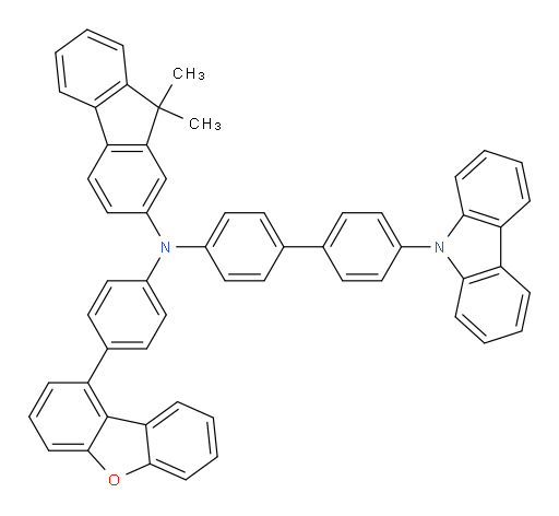 N-(4'-(9H-carbazol-9-yl)-[1,1'-biphenyl]-4-yl)-N-(4-(dibenzo[b,d]furan-1-yl)phenyl)-9,9-dimethyl-9H-fluoren-2-amine