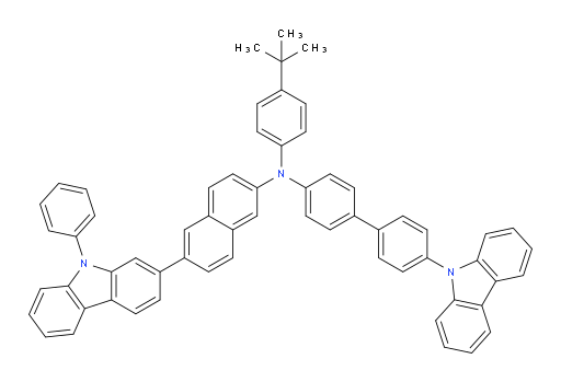N-(4'-(9H-carbazol-9-yl)-[1,1'-biphenyl]-4-yl)-N-(4-(tert-butyl)phenyl)-6-(9-phenyl-9H-carbazol-2-yl)naphthalen-2-amine