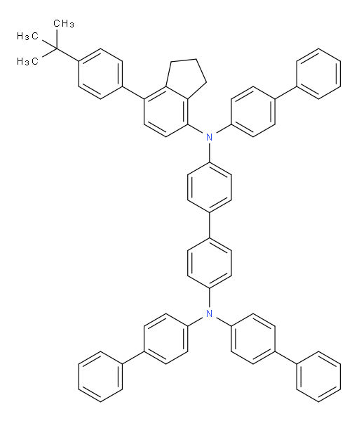 N4,N4,N4'-tri([1,1'-biphenyl]-4-yl)-N4'-(7-(4-(tert-butyl)phenyl)-2,3-dihydro-1H-inden-4-yl)-[1,1'-biphenyl]-4,4'-diamine
